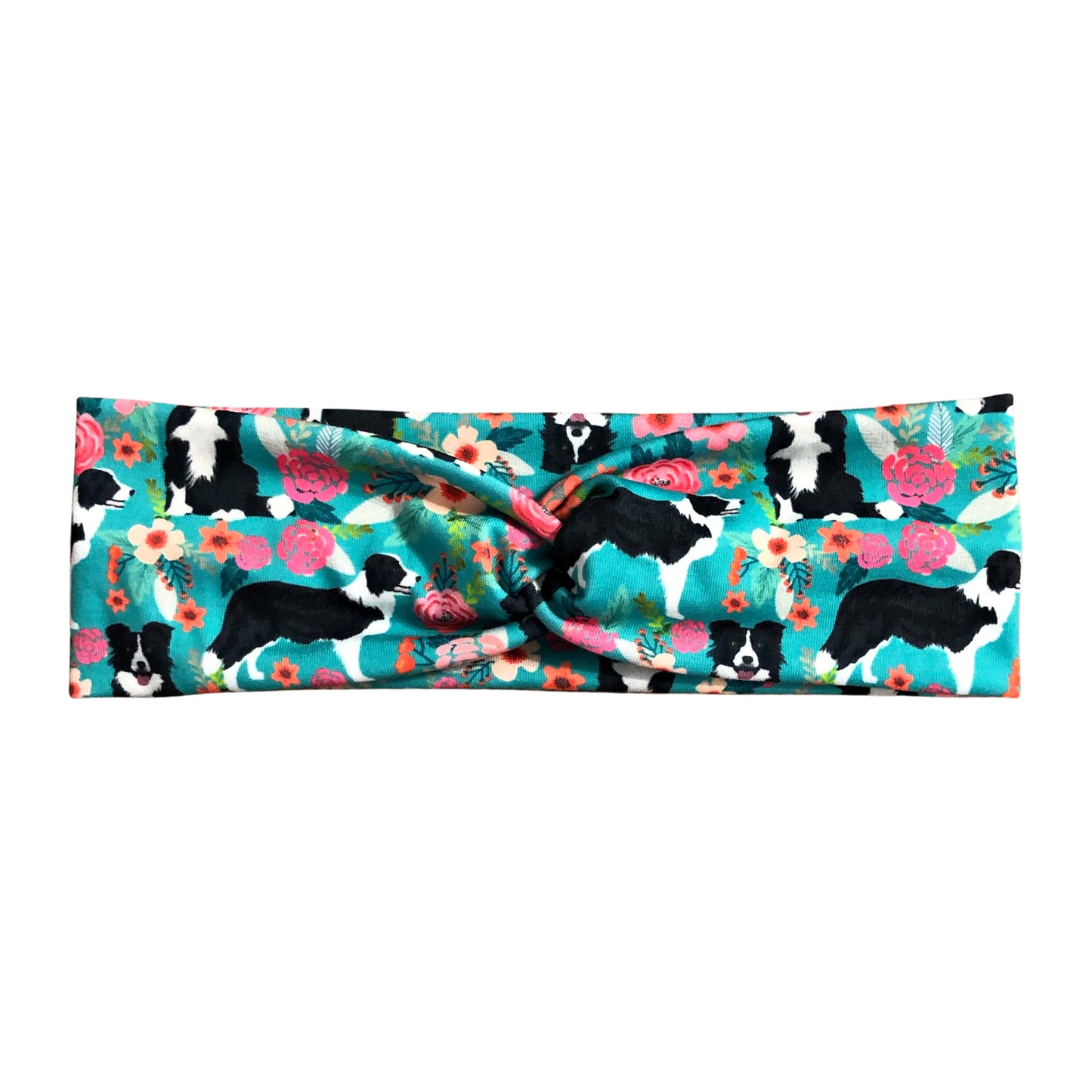 Border Collie Dog Print Headband