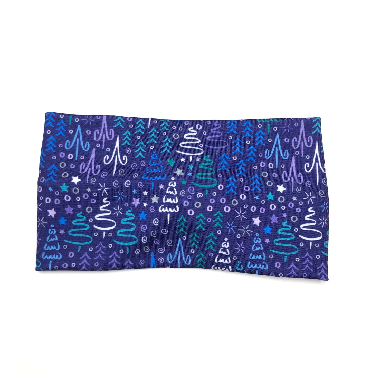 Wide Purple Christmas Tree Headband