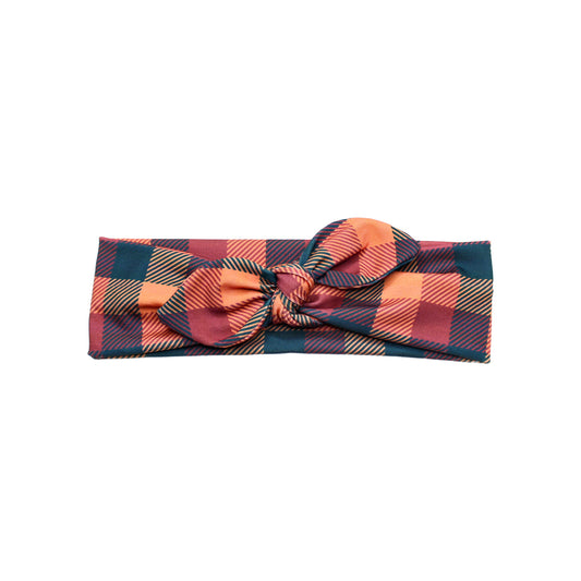 Fall Buffalo Plaid Bow Headband