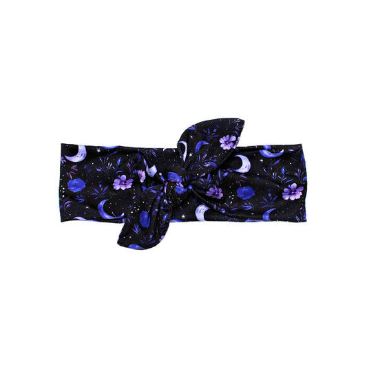 Purple Moon Bow Headband for Women