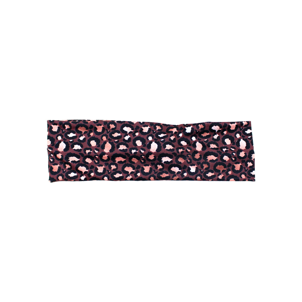 Burgundy Cheetah Print Headband for Women