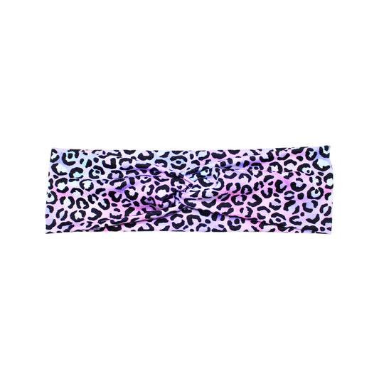 Purple and Pink Cheetah Print Headband for Women