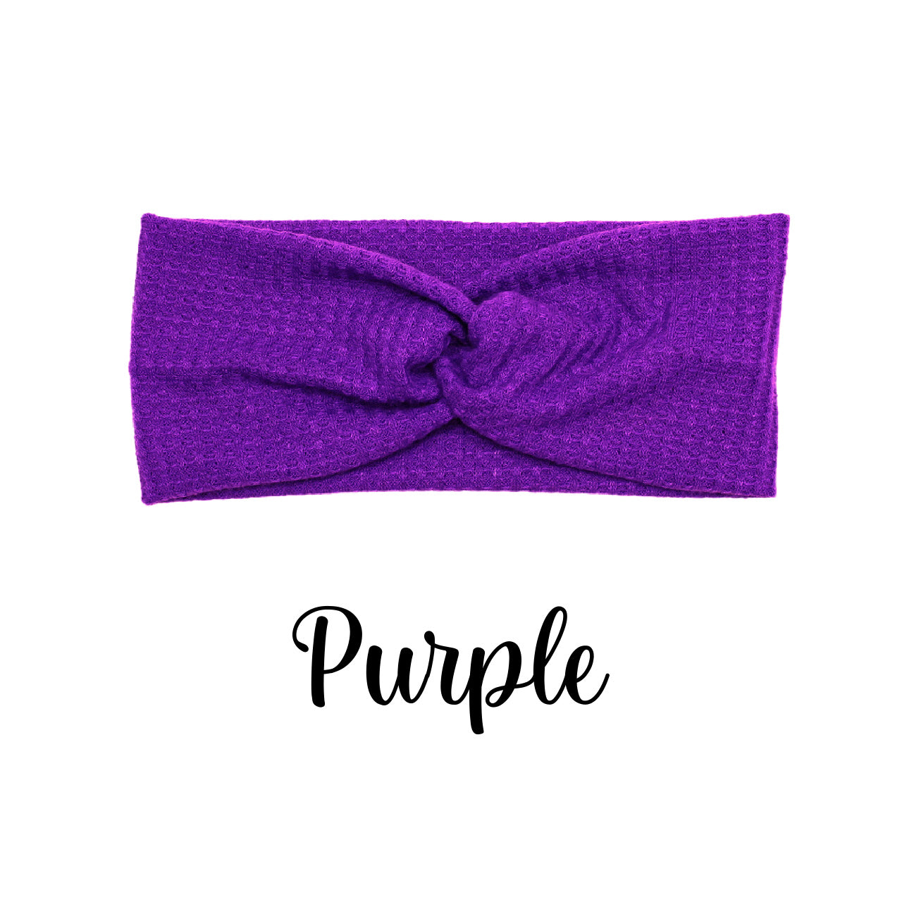 Purple Waffle Knit Headband