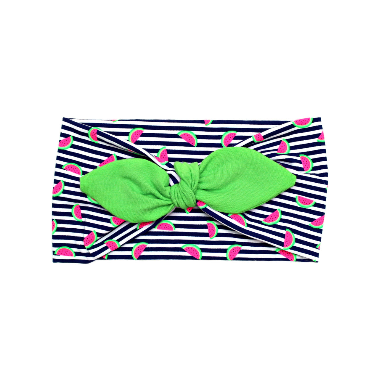 Wide Watermelon Bow Headband for Women, Cotton Spandex