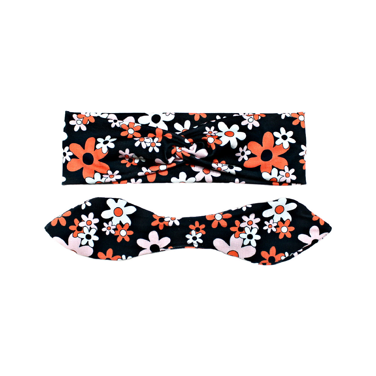 Groovy Halloween Flowers Bow Headband for Women