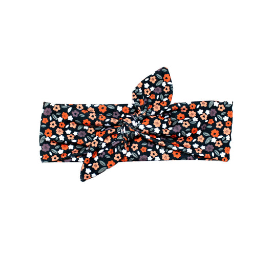 Small Fall Flowers Bow Headband for Women