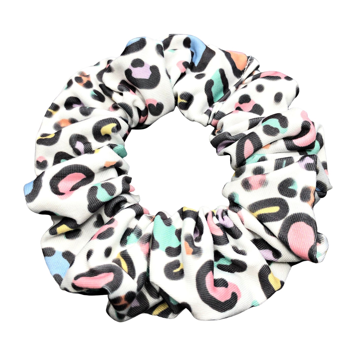 Pastel Leopard Scrunchie