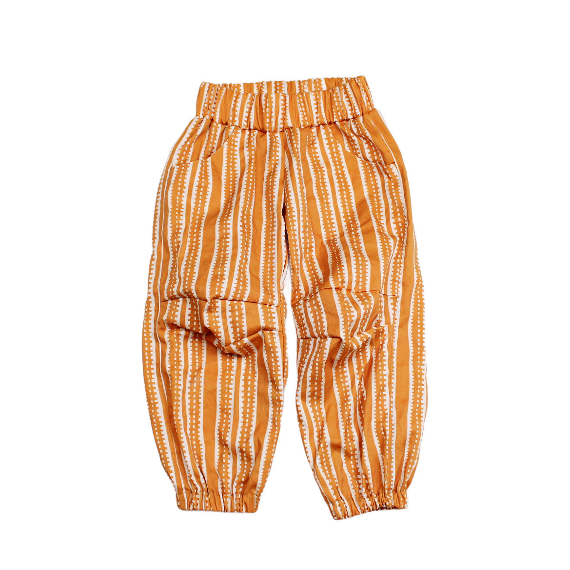Striped Cotton Twill Joggers, Size 6