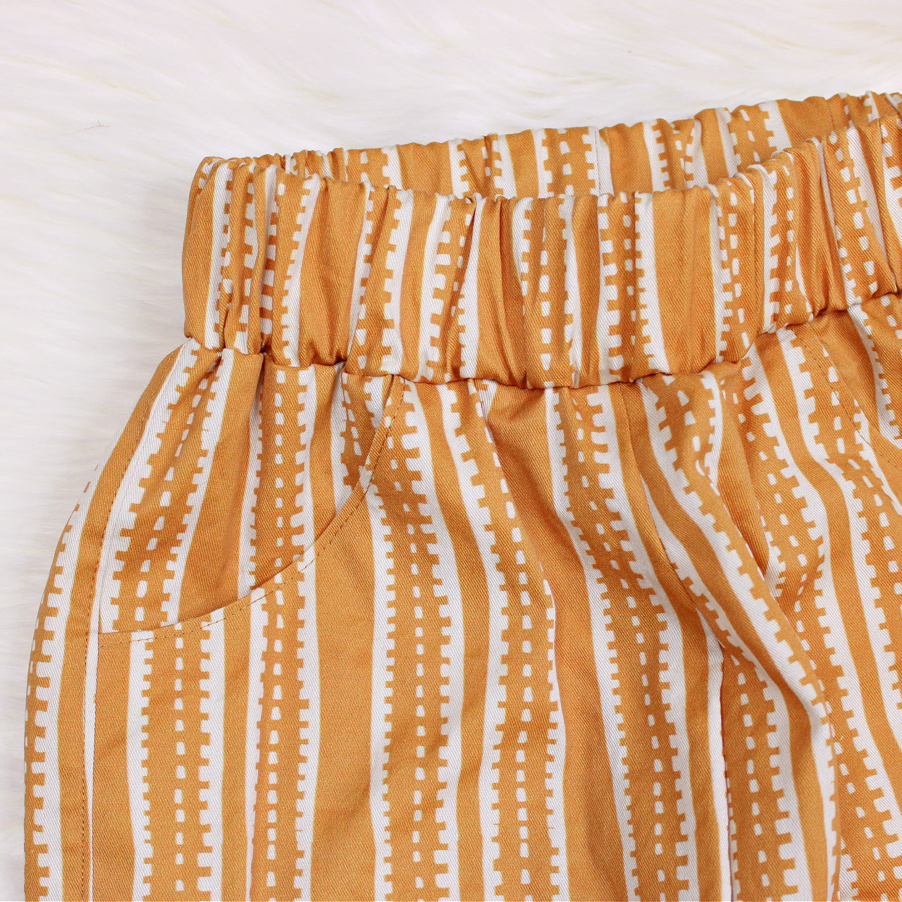 Striped Cotton Twill Joggers, Size 6