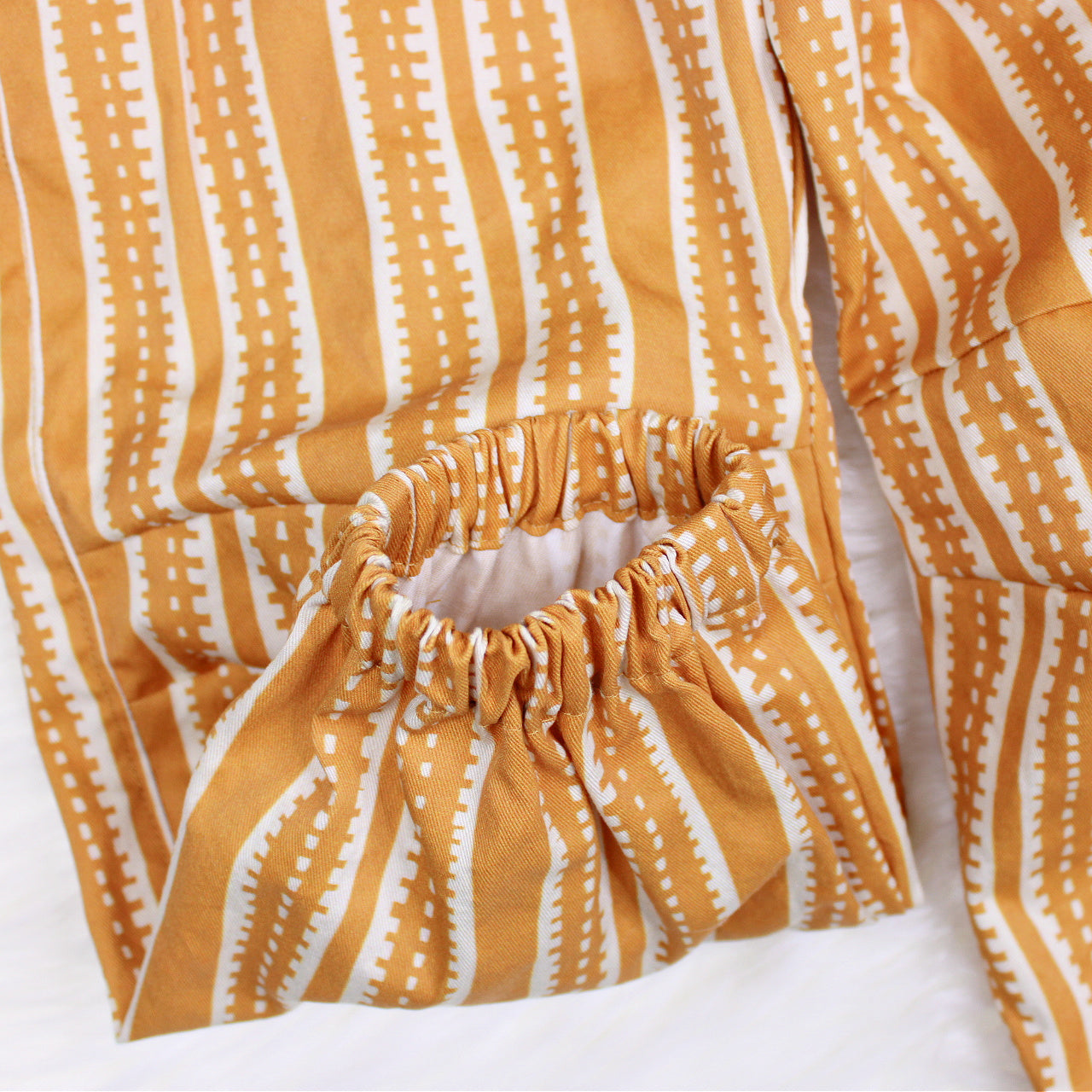 Striped Cotton Twill Joggers, Size 6