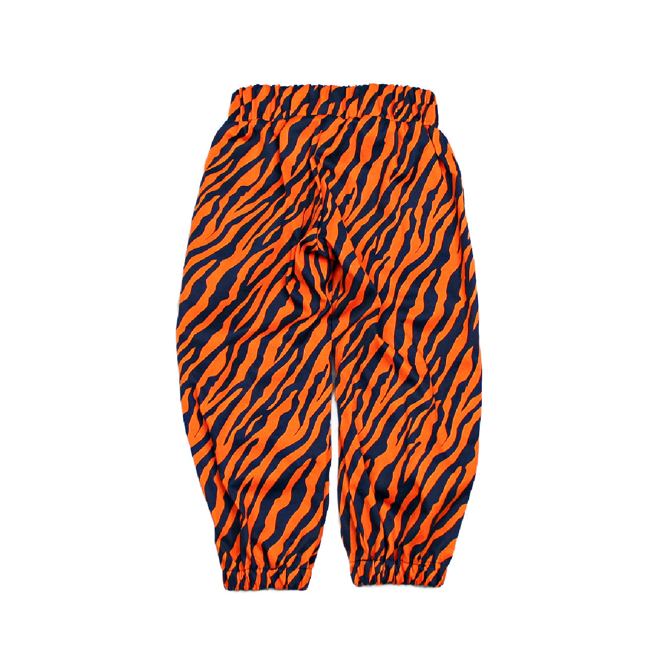 Tiger Print Cotton Parachute Pants for Girls