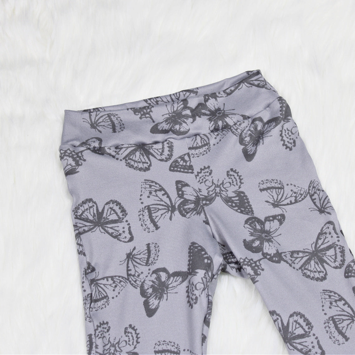 Gray Butterfly Flare Pants for Girls, Ready to Ship