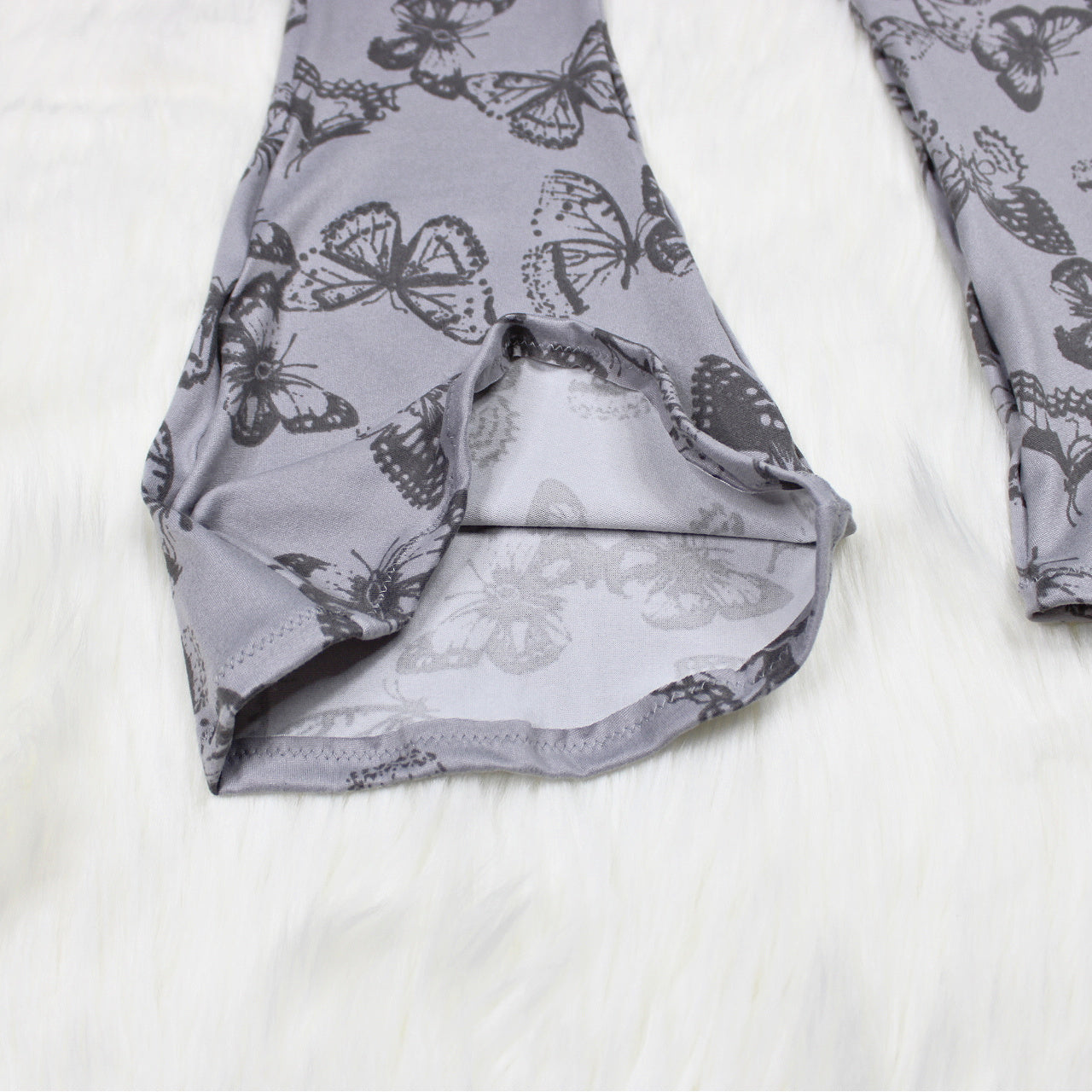 Gray Butterfly Flare Pants for Girls, Ready to Ship