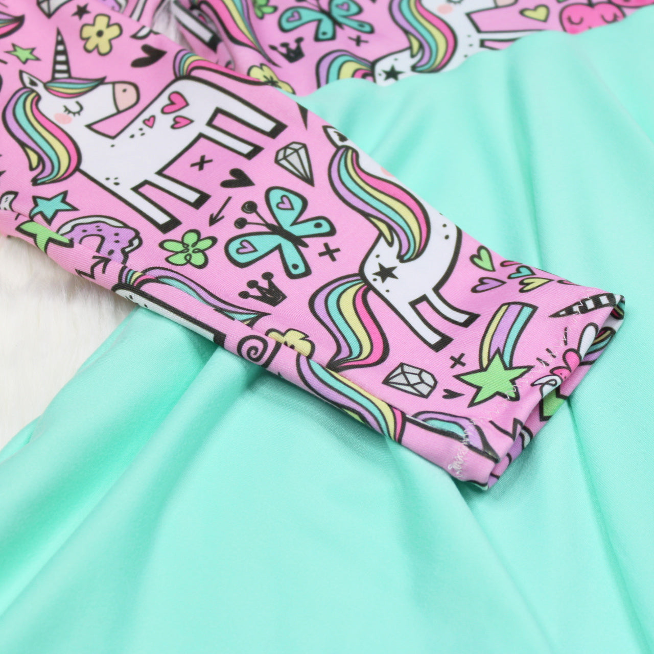 Mint Unicorn Retro Dreams Dress, Size 5, Ready to Ship