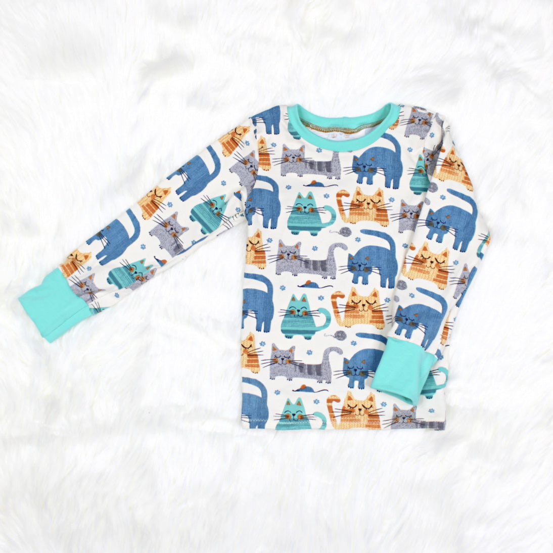 Cat Pajama Set for Kids, Ready to Ship, Unisex