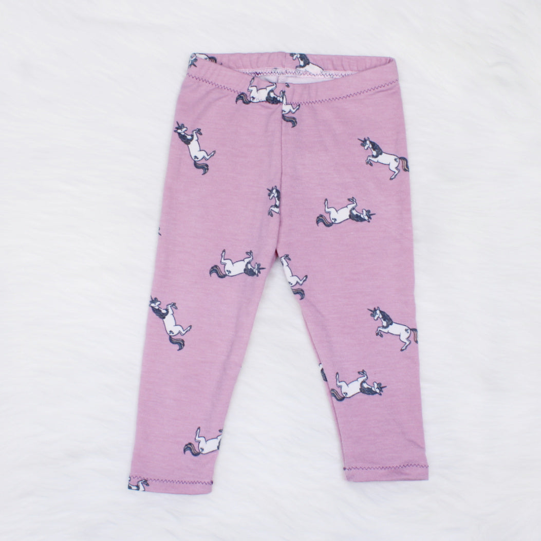 18m Baby Girl Leggings Set of 2, Unicorns and Butterflies