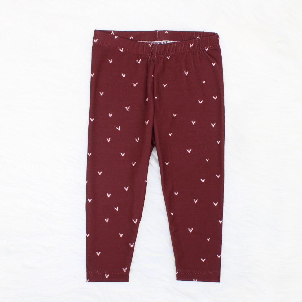 12m Baby Girl Heart Leggings Set of 3