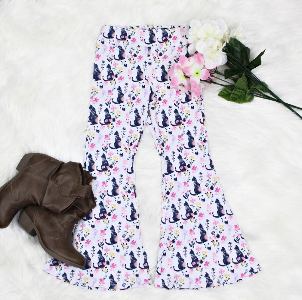 Cat Flare Leggings, Ready to Ship, 3T, 4T, 5