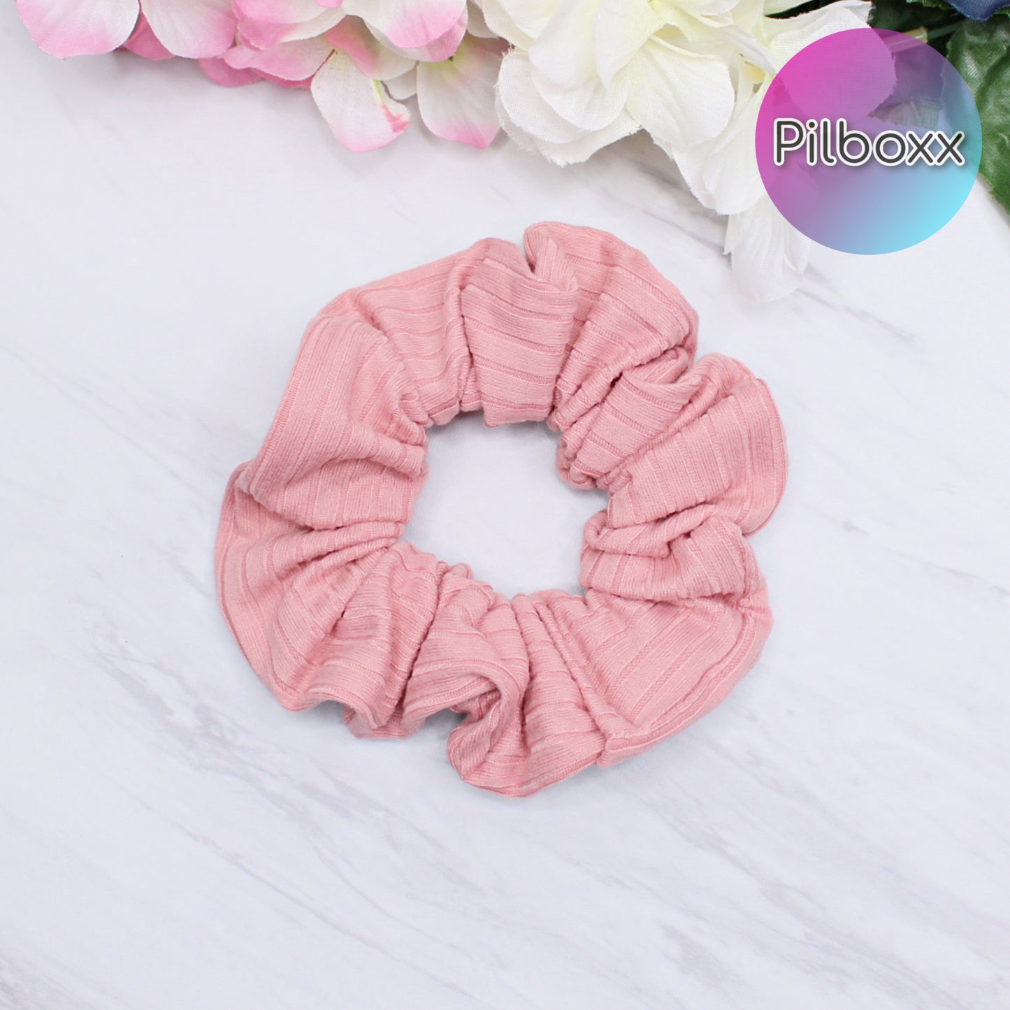 Pink Boho Hair Scrunchie Set of 3