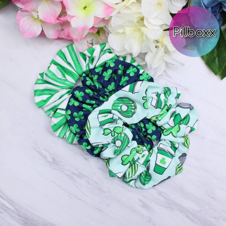 St Patrick's Day Scrunchie Set of 3