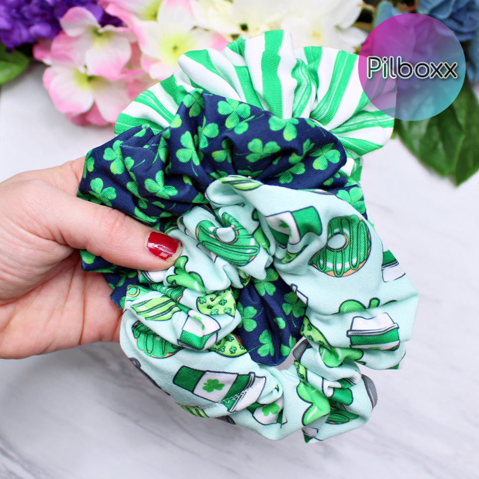 St Patrick's Day Scrunchie Set of 3