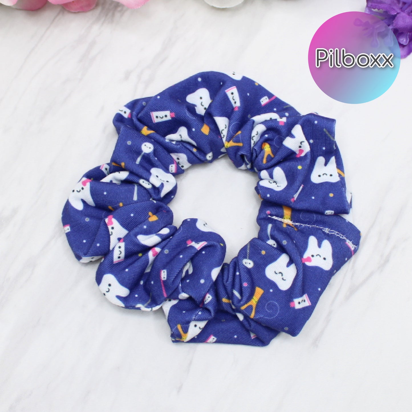 Happy Teeth Dental Scrunchie Set of 3 or Singles