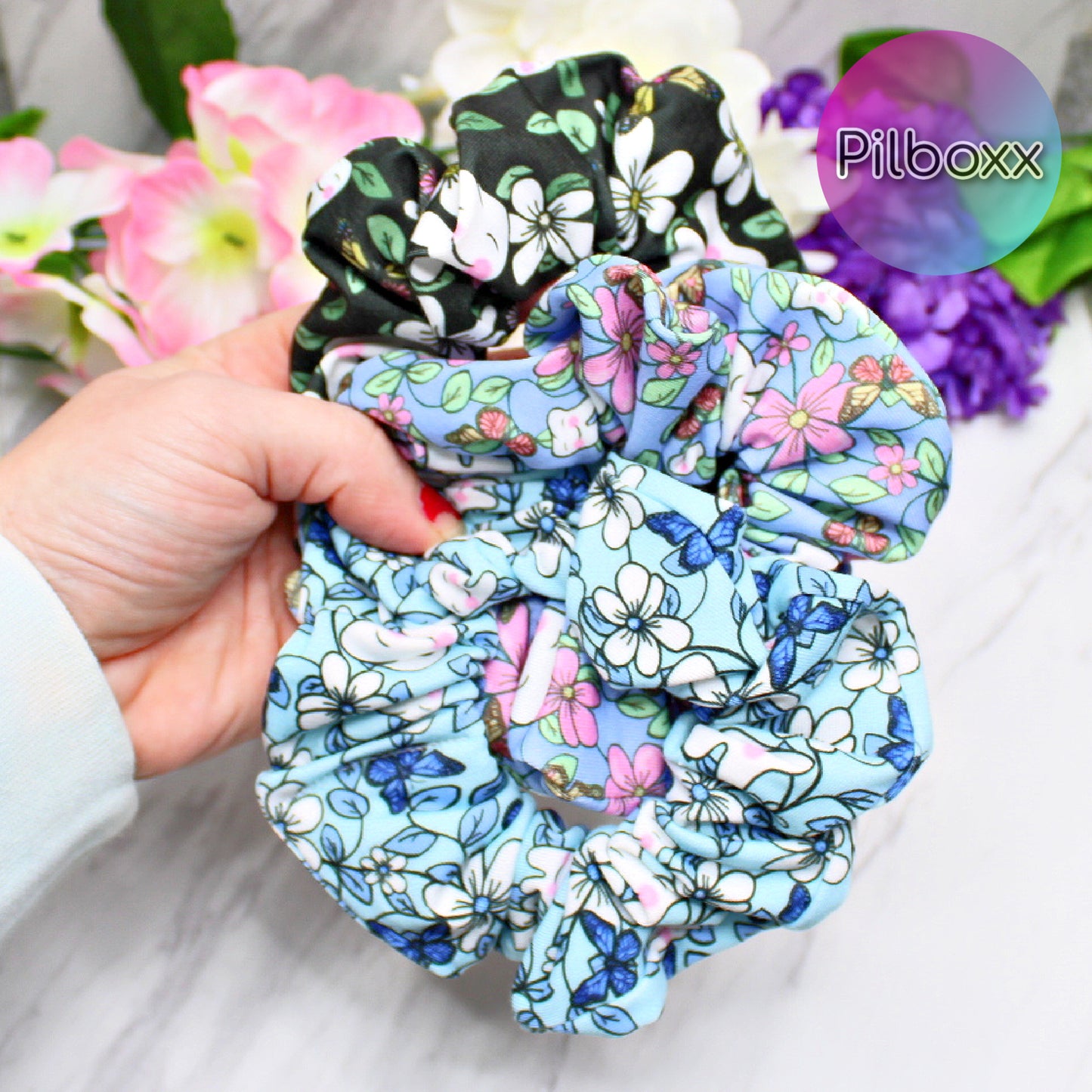 Floral Tooth Dental Scrunchie Set of 3 or Singles