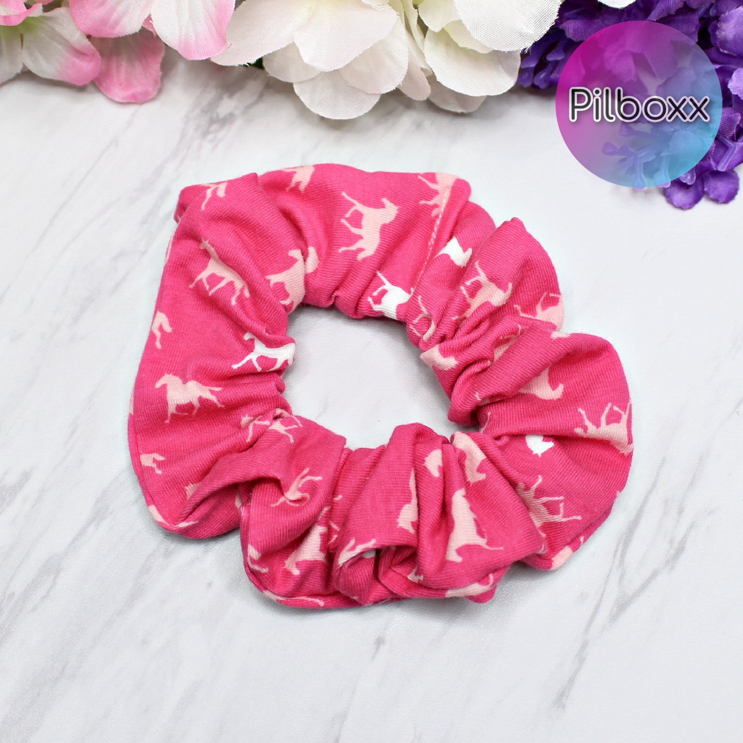 Pink Horse Scrunchie Set or Singles