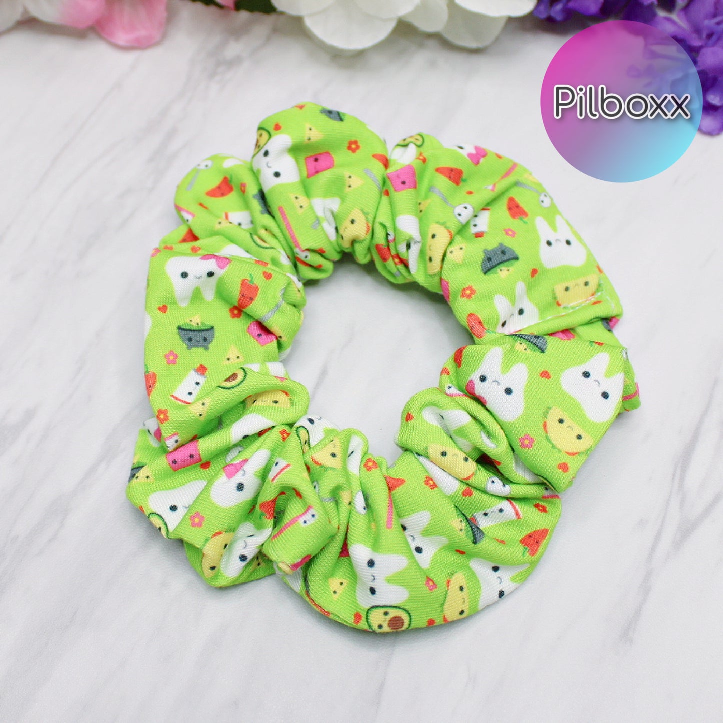 Taco Teeth Dental Tooth Scrunchie