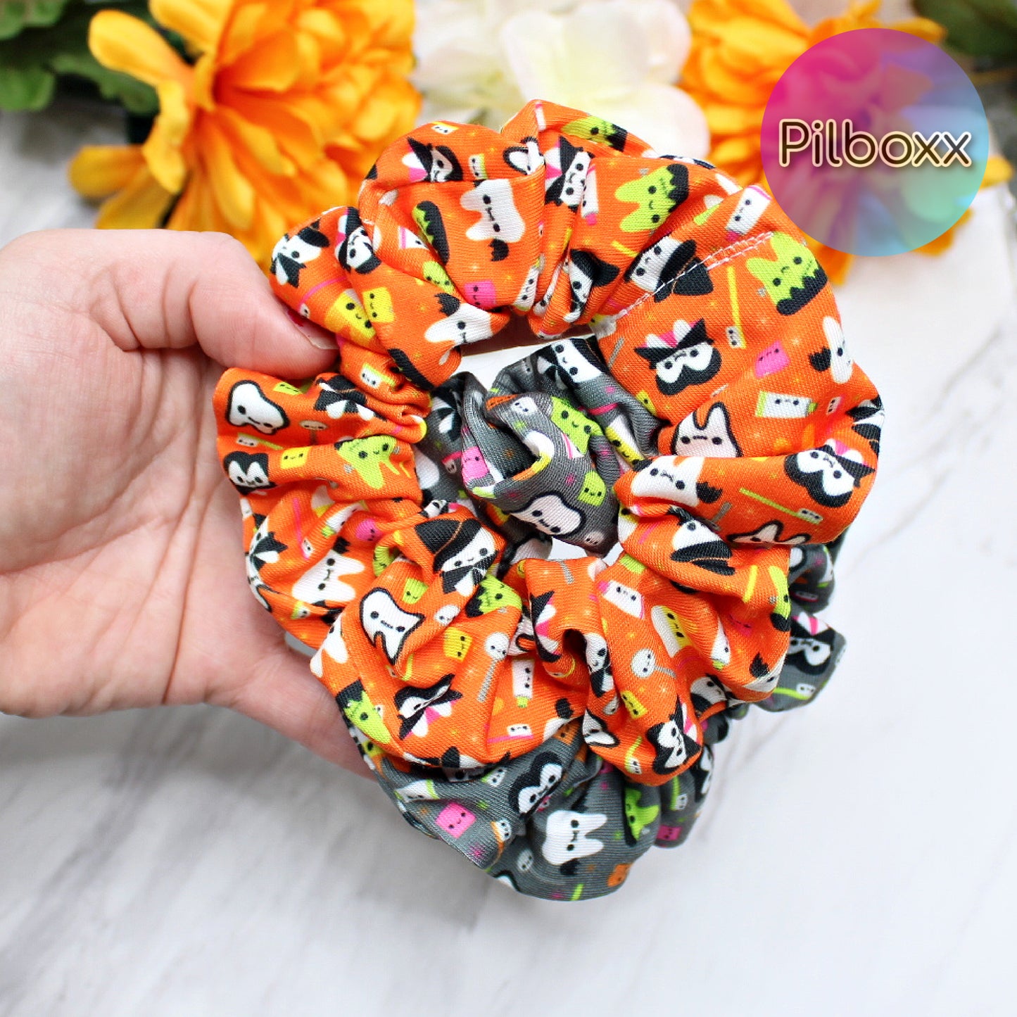 Halloween Teeth Scrunchie Set or Singles
