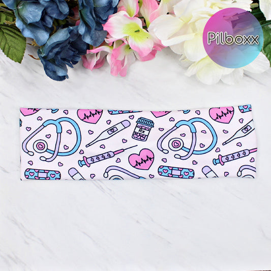 Valentine's Nurse Print Headband