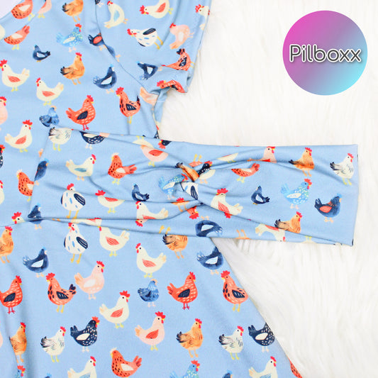 Blue Chicken Sundress for Girls, TAT 2 weeks