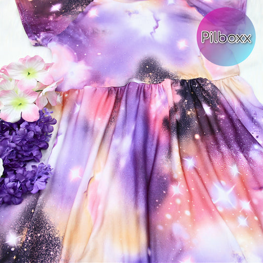 Purple Space Sundress for Girls, TAT 3-5 days