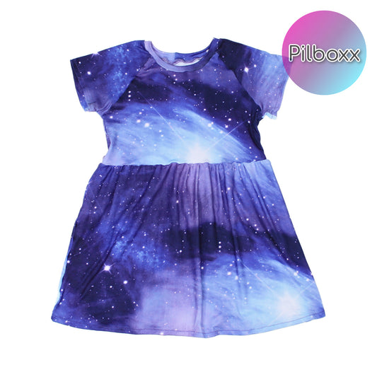 Blue Space Sundress for Girls, TAT 3-5 days