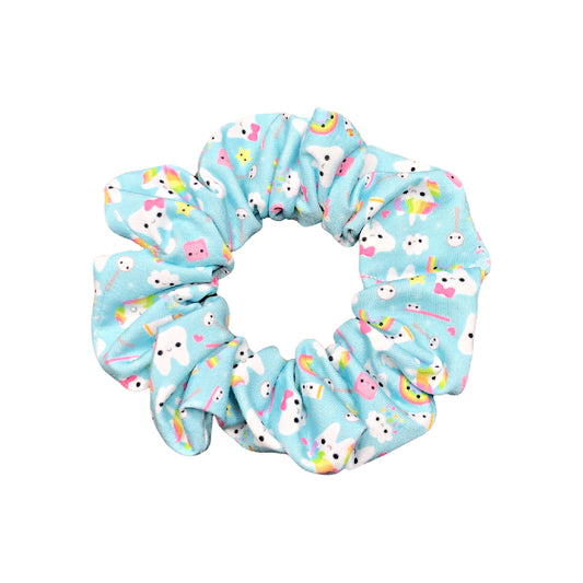 Blue Unicorn Teeth Scrunchie