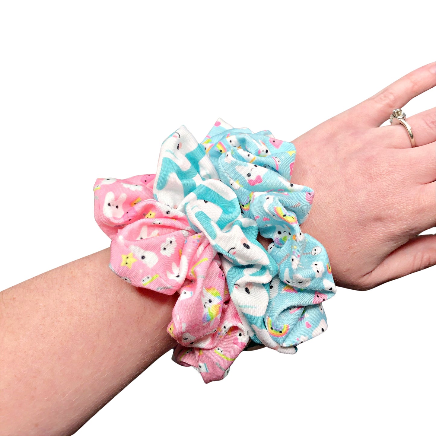 Blue Unicorn Teeth Scrunchie