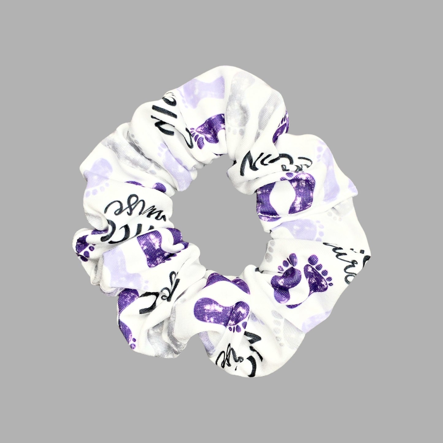 Purple NICU Nurse Baby Footprint Headband for Women