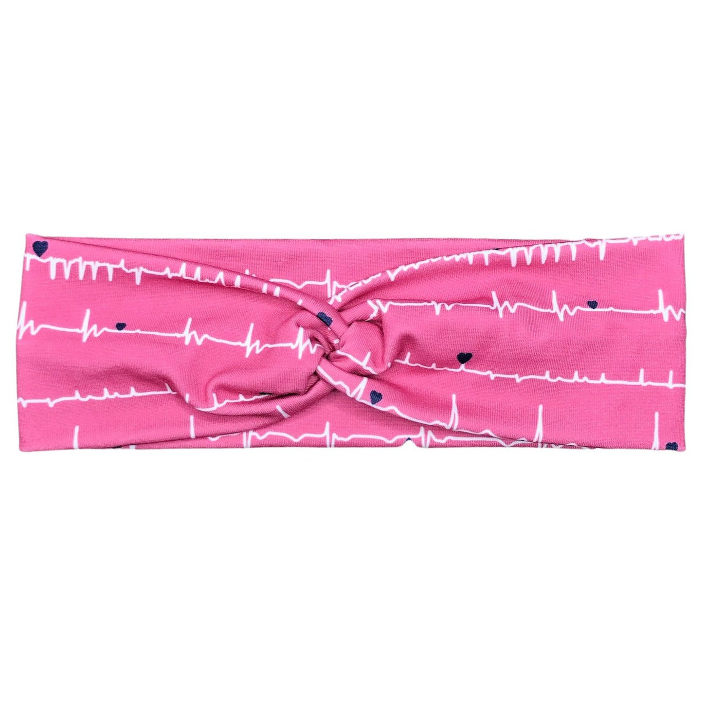 Hot Pink EKG Heartbeat Headband for Women