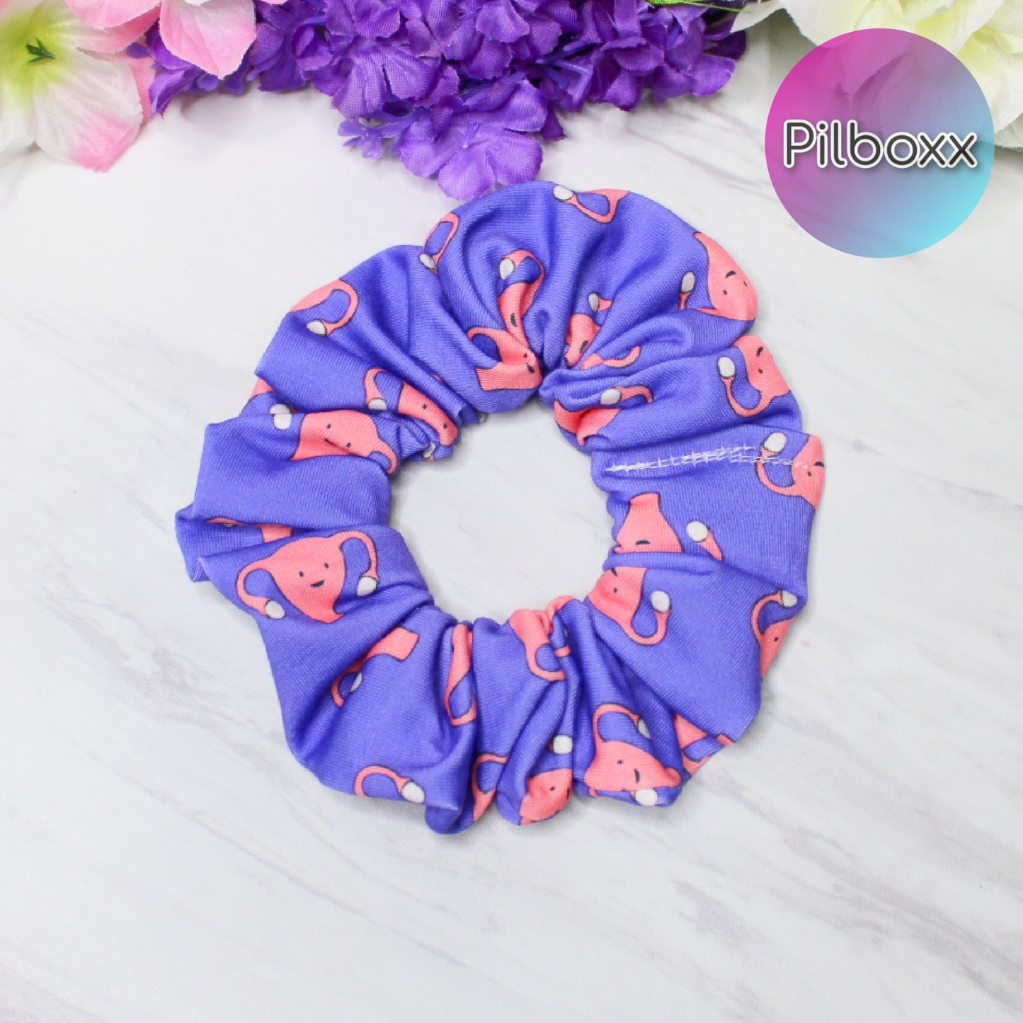Kawaii Uterus OBGYN Scrunchie