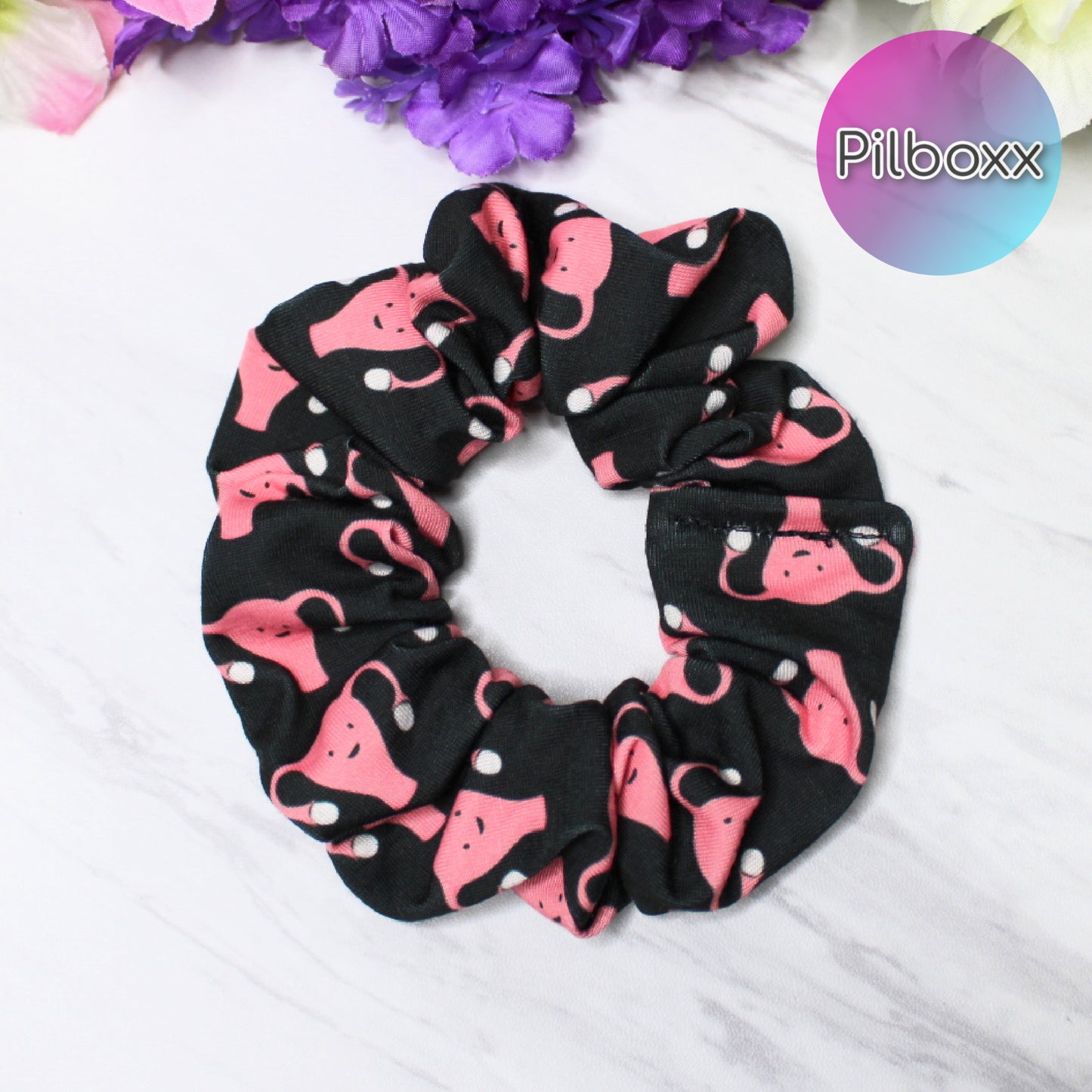 Kawaii Uterus OBGYN Scrunchie