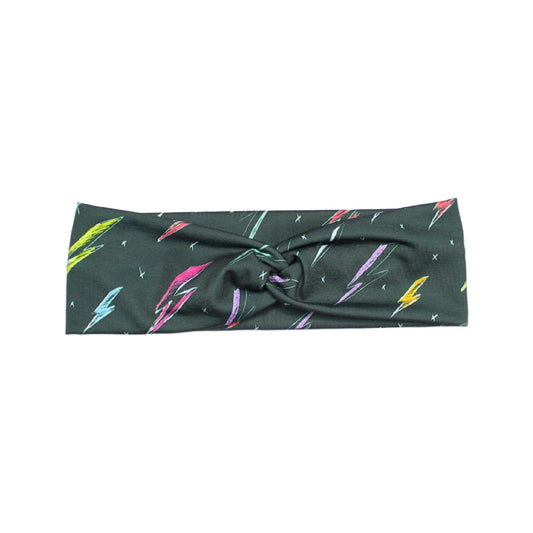 Lightning Bolt Twist Headband - Slate Gray