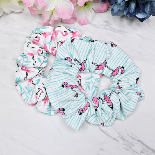 Flamingo Scrunchies, Set or Singles