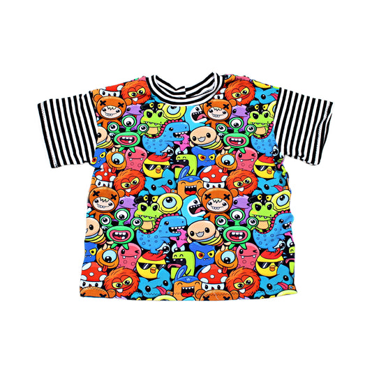 Kids Cartoon Monster Oversized Tee, TAT 1-3 business days