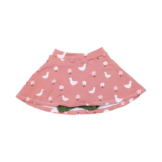 12m Pink Goose Skirted Bummies, Ready to Ship