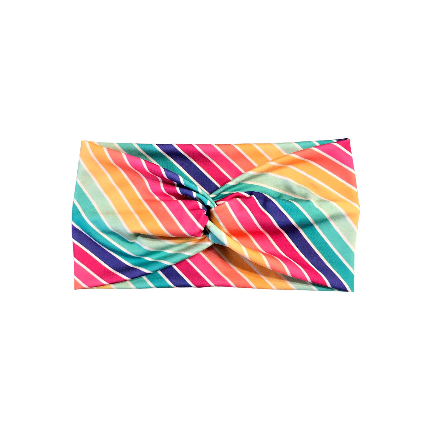 Retro Rainbow Stripe Headband for Women