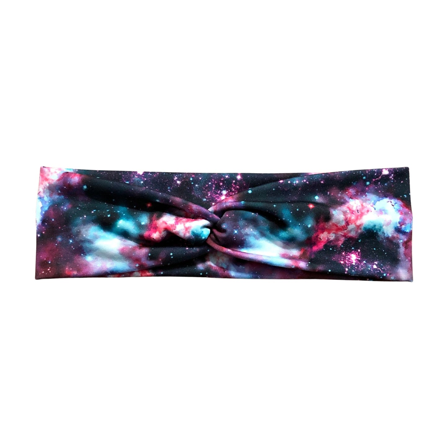 Wide Mint Galaxy Print Headband for Women