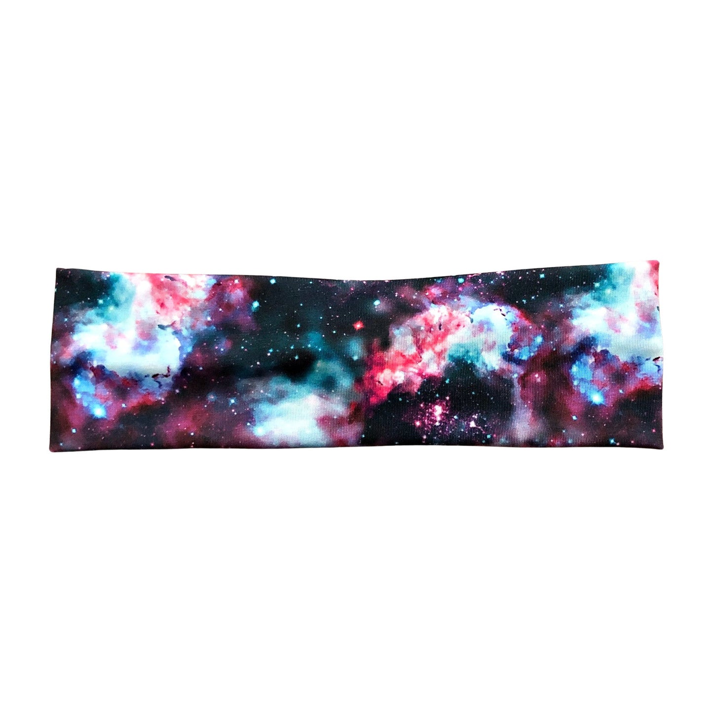 Wide Mint Galaxy Print Headband for Women