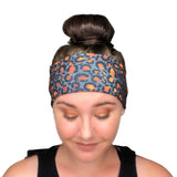 Black and White Plaid Check Headband for Women
