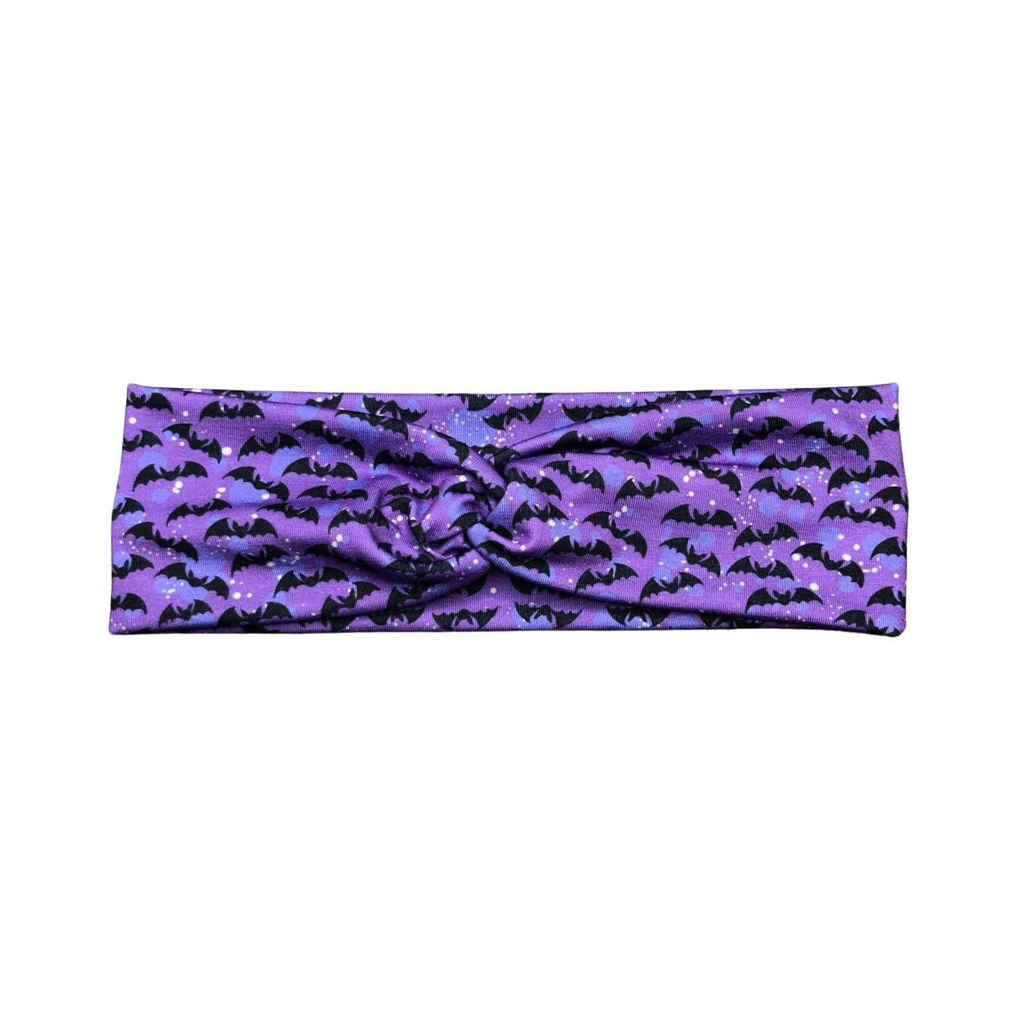 Wide Purple Bat Halloween Headband for Women