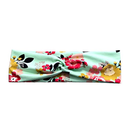 Boho Mint Green Flower Headband for Women